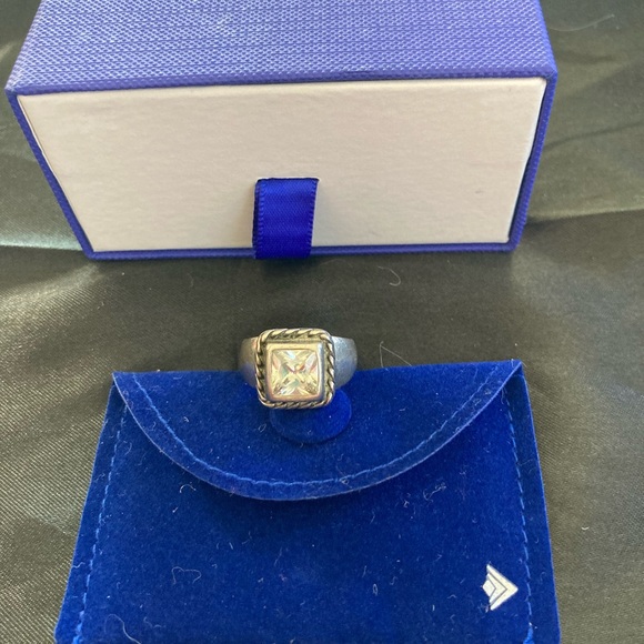 Silpada sterling silver & square cz ring - Picture 1 of 6